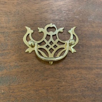 Queen Anne Chippendale Satin Brass Drawer Bail Pull | Centers: 2-1/2 |  Handle for Antique Cabinet Door, Dresser Drawer, Desk | Furniture  Reproduction