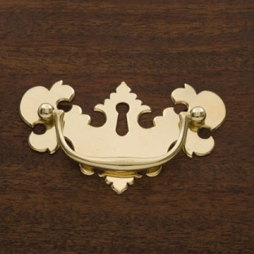 Chippendale Brass Cabinet Door/Drawer Vertical Keyhole/Escutcheon 