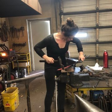 Ellen Durkin forging rattail bolts